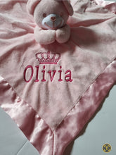 Load image into Gallery viewer, Personalised pink bear Comforter
