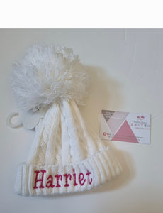 White Baby Hat