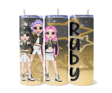 Load image into Gallery viewer, KPOP inspired gold Personalised Tumbler cup
