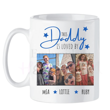Load image into Gallery viewer, Personalised Photo Mug for Daddy – 3 Photos &amp; Names
