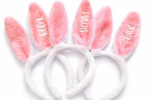 Load image into Gallery viewer, Pink Personalised Easter Bunny Ears headband
