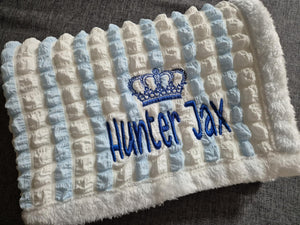 Blue & White blanket NAME ONLY