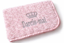 Load image into Gallery viewer, Pink Rosebud personalised embroidered blanket NAME ONLY
