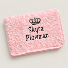 Load image into Gallery viewer, pink full personalisation Rosebud Blanket
