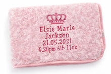 Load image into Gallery viewer, pink full personalisation Rosebud Blanket
