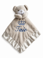 Load image into Gallery viewer, Personalised grey bear Comforter
