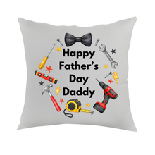 Load image into Gallery viewer, Personalised DIY Tools Father’s Day Cushion – Custom Daddy Gift Pillow
