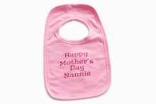 Load image into Gallery viewer, Personalised Baby Bib – Embroidered Name – Pink or Blue – Perfect Mother’s Day Gift
