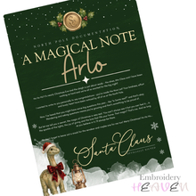 Load image into Gallery viewer, Personalised Dinosaur Letter from Santa – A4 Magical Christmas Note
