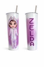 Load image into Gallery viewer, Personalised monster theme girl tumbler cup
