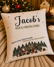 Load image into Gallery viewer, Personalised Magical Christmas Stories Cushion
