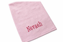 Load image into Gallery viewer, Pink Personalised Embroidered Circular Baby Blanket Comforter
