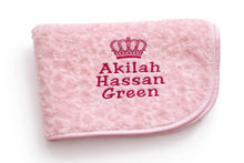 Load image into Gallery viewer, pink full personalisation Rosebud Blanket
