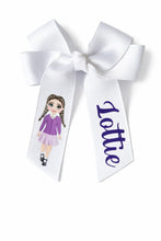 Load image into Gallery viewer, Personalised School Hair Bow Clips
