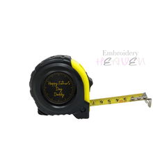 Load image into Gallery viewer, Personalised Father’s Day Tape Measure- Black &amp; Gold Design
