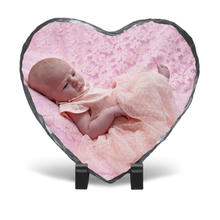 Load image into Gallery viewer, Heart Personalised Slate Photo memory gift
