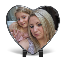 Load image into Gallery viewer, Heart Personalised Slate Photo memory gift

