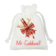 Load image into Gallery viewer, Personalised Small Christmas Treat Bag
