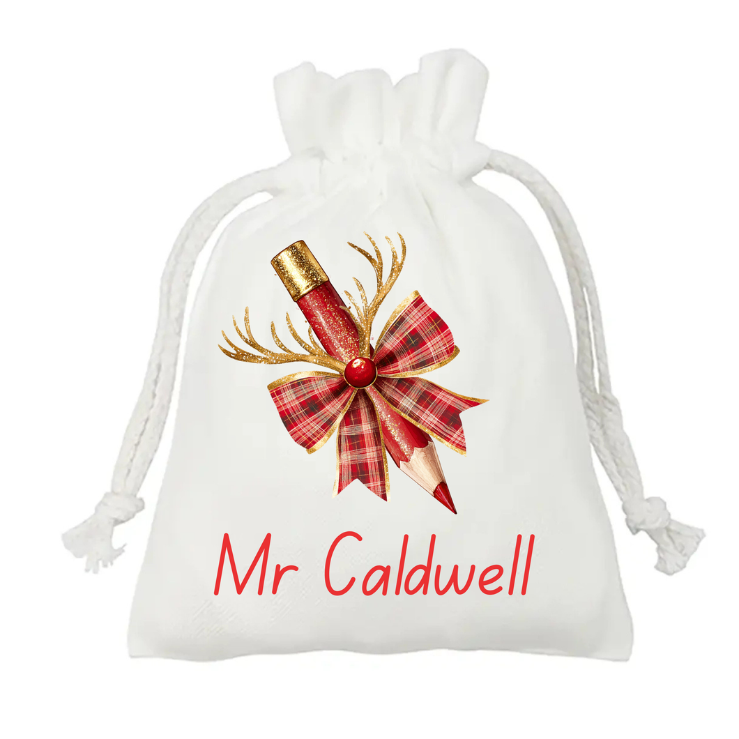 Personalised Small Christmas Treat Bag