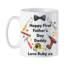 Load image into Gallery viewer, Personalised First Father’s Day DIY Mug – Custom Daddy Tool Mug Gift
