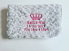 Load image into Gallery viewer, grey full personalisation Rosebud Blanket
